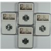 Image 1 : LOT OF ( 4 ) 1943 LINCOLN "STEEL" CENTS, NGC MS-66  NICE LOT!