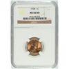 Image 1 : 1938 LINCOLN CENT, NGC MS-66 RED GEM!!