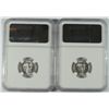 Image 2 : ( 2 ) 1963 ROOSEVELT DIMES, NGC MS-66!