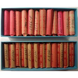 LOT OF 48 LINCOLN CENT WHEAT ROLLS 1951-1953 MONT MARKS INCLUDED