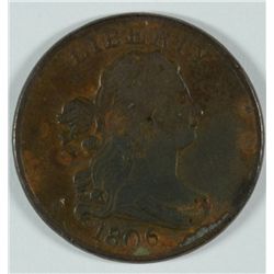 1806 HALF CENT VF-30