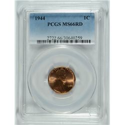 1944 LINCOLN CENT PCGS MS-66 RD