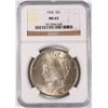 Image 1 : 1925 PEACE DOLLAR NGC MS-63