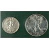 Image 2 : 1940 WALKING LIBERTY HALF DOLLAR & 1990 SILVER AMERICAN EAGLE