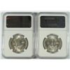 Image 2 : LOT OF ( 2 ) 1949 FRANKLIN HALF DOLLARS, NGC MS-63 FBL