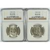 Image 1 : ( 2 ) 1949-D FRANKLIN HALF DOLLAR, NGC MS-63 FBL