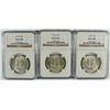 Image 1 : LOT OF ( 3 ) 1950-D FRANKLIN HALF DOLLARS, NGC MS-63 FBL