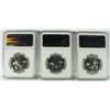 Image 2 : LOT OF ( 3 ) 1960 FRANKLIN HALF DOLLARS, NGC PROOF-67