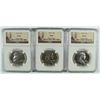 Image 1 : LOT OF ( 3 ) 1962 FRANKLIN HALF DOLLARS, NGC PROOF-67