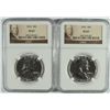 Image 1 : LOT OF ( 2 ) 1963 FRANKLIN HALF DOLLARS, NGC PROOF-67