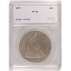 Image 1 : 1871 SEATED DOLLAR, SEGS VF-35 VERY NICE!