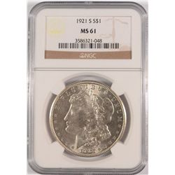 1921-S MORGAN DOLLAR NGC MS-61