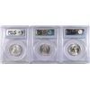 Image 2 : 1943 P,D & S WASHINGTON QUARTERS, ALL PCGS MS-65