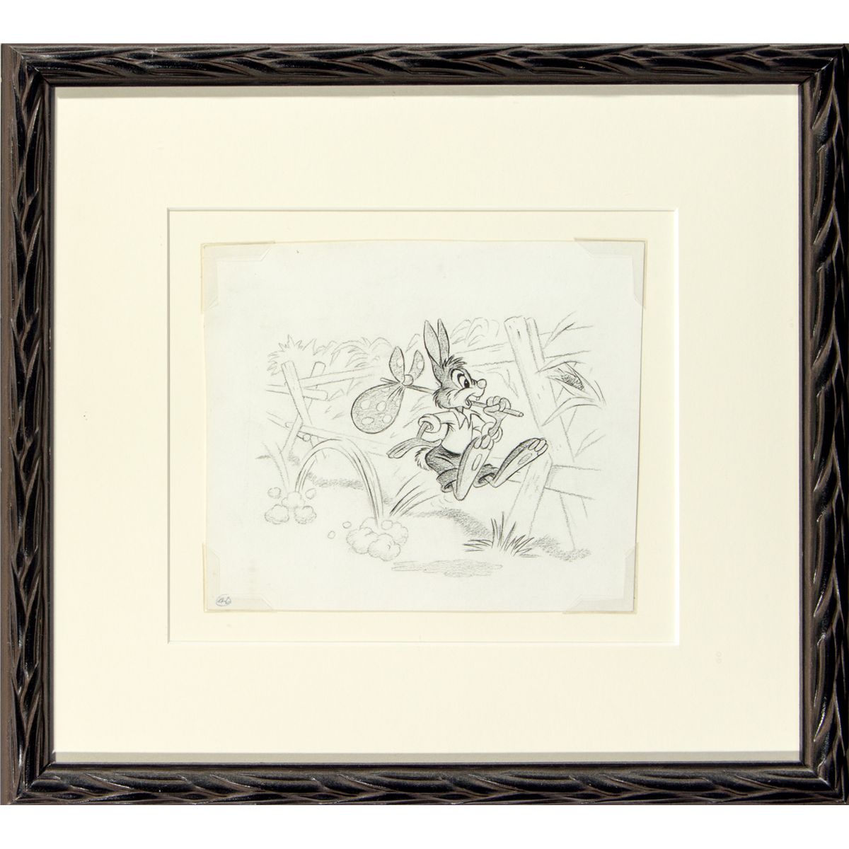 Brer Rabbit Sketching Brer Rabbit Pencil Drawing from Song of the South Book Art