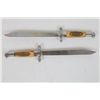 Image 2 : 2 VINTAGE HUNTER'S SKINNING KNIVES STAG GRIPS 12" SHARP