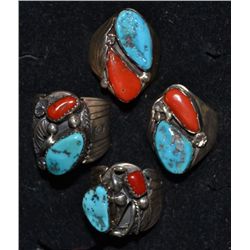 FOUR NAVAJO RINGS