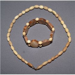 IVORY NECKLACE AND BRACELET