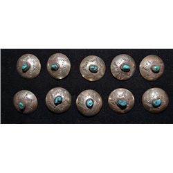 TEN NAVAJO BUTTONS
