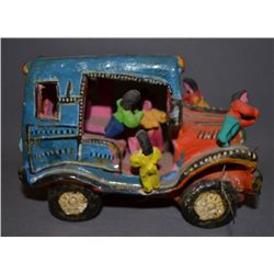 MEXICAN POTTERY FOLK ART CAR