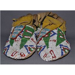 SIOUX BEADED MOCCASINS