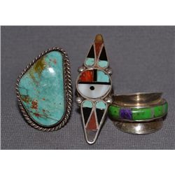 THREE NAVAJO RINGS