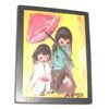 Image 1 : DEGRAZIA MAGNET SIGNED "DEGRAZIA" *INDIAN CHILDREN IN THE RAIN*!! MAGNET CAME OUT OF SAFE!!