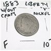 Image 1 : 1883 *1ST YEAR* LIBERTY "V" NICKEL *RARE FINE GRADE* RED BOOK VALUE IS $10.00+!! COIN CAME OUT OF SA