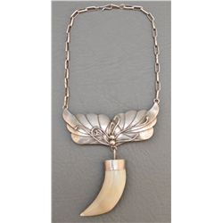 NAVAJO SILVER NECKLACE AND PENDANT