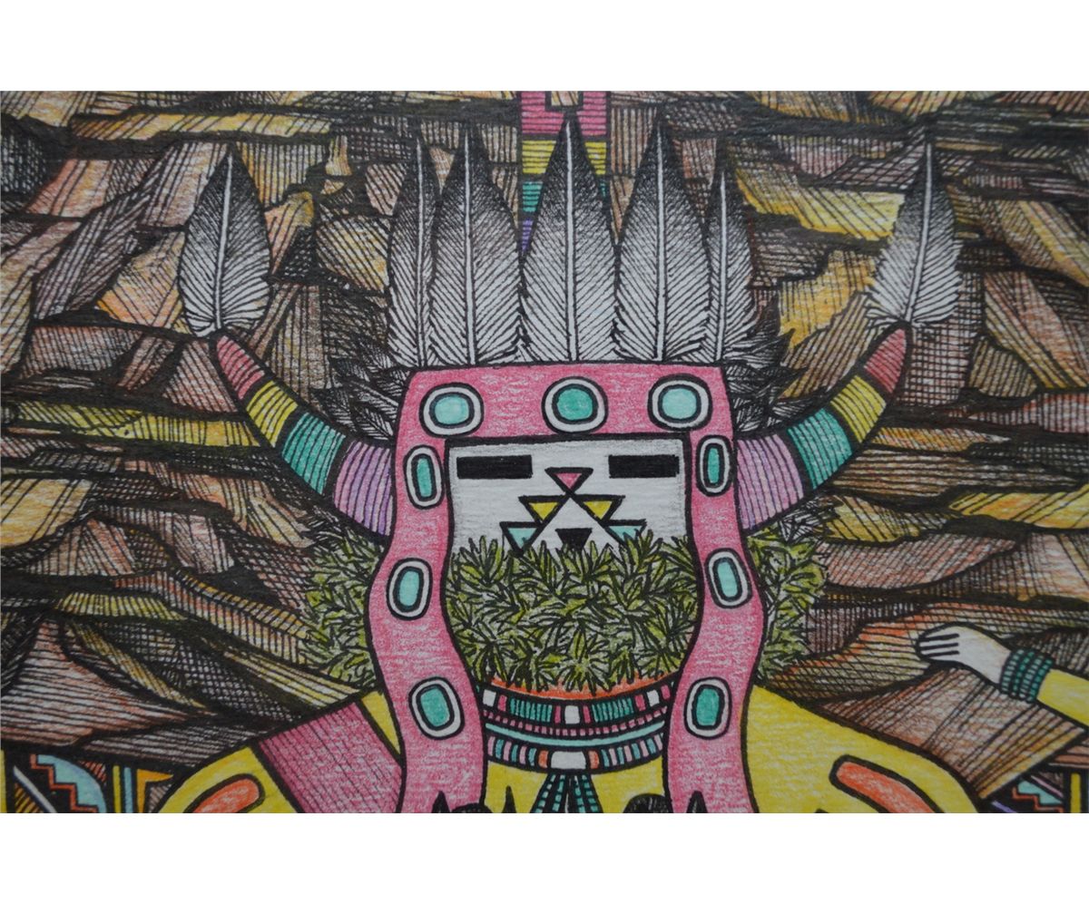 Hopi Rabbit Drawing ORIGINAL HOPI DRAWING
