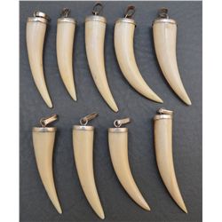 NINE NAVAJO PENDANTS