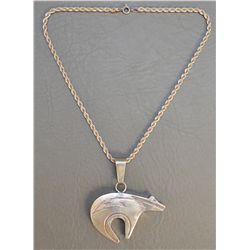 HOPI SILVER NECKLACE AND PENDANT