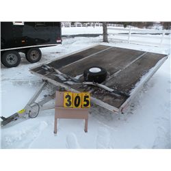 1997 Sled Bed 8 1/2 x 10 Sled trailer w/ spare SN# 41KMC1416V2016217