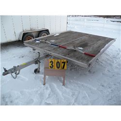 1995 Sled bed 8x10 Aliminum tilt trailer, SN# tag is missing