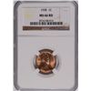 Image 1 : 1938 LINCOLN CENT, NGC MS-66 RED!