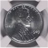 Image 2 : 1943 LINCOLN "STEEL" CENT, NGC MS-66!
