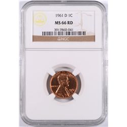 1961-D LINCOLN CENT, NGC MS-66 RED! LOOKS 67 RED! WHICH GO FOR $4000.00