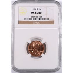 1973-S LINCOLN CENT, NGC MS-66 RED!  RARE! THERE HAVE BEEN NO SALES OF MS-67 RED