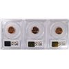 Image 2 : 1956 AND ( 2 ) 1958 LINCOLN CENTS, ALL PCGS PROOF-64 RED
