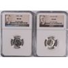 Image 1 : 1963 AND 1963-D ROOSEVELT DIMES, NGC MS-66