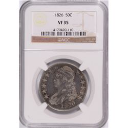 1826 CAPPED BUST HALF DOLLAR, NGC VF-35