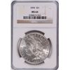 Image 1 : 1898 MORGAN SILVER DOLLAR, NGC MS-64  BLAST WHITE