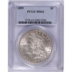 1899 MORGAN SILVER DOLLAR, PCGS MS-62