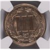 Image 3 : 1865 THREE CENT NICKEL NGC MS-63