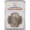 Image 1 : 1923 PEACE DOLLAR NGC MS-63