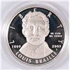 Image 1 : 2009 LOUIS BRAILLE PROOF COMMEN DOLLAR