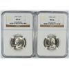 Image 1 : 1947-S & 48-S WASHINGTON QUARTERS NGC MS-66