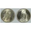 Image 2 : ( 2 ) CHOICE BU 1923 PEACE SILVER DOLLARS