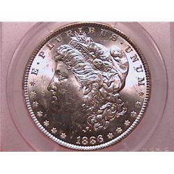 1886 Morgan Dollar Ch MS64 PCGS