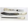 Image 1 : Mother of Pearl handled 3pc. meat set