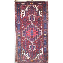 Fine Hamedan wool rug C. 1950's